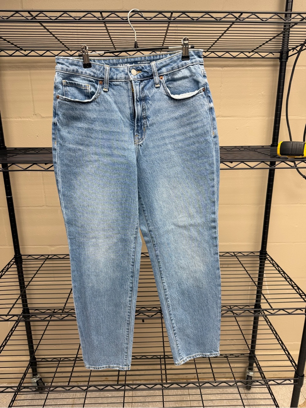 Old Navy Light Blue Cropped Straight-Leg Jeans